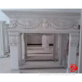 white marble classic fireplace mantels